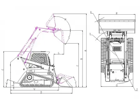 Гусеничный электропогрузчик с бортовым поворотом ST30130TEV