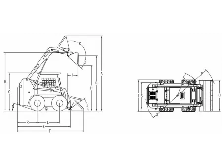 Мини-погрузчик с бортовым поворотом JC45V