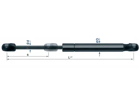 Газовая пружина тягового типа (растяжения)