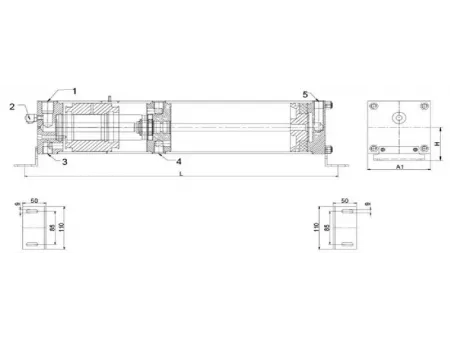Пневмогидравлический мультипликатор давления, серия TMPS