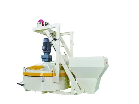 Планетарный бетоносмеситель со скиповым подъемником