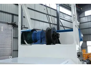 Двухвальный бетоносмеситель со скиповым подъемником