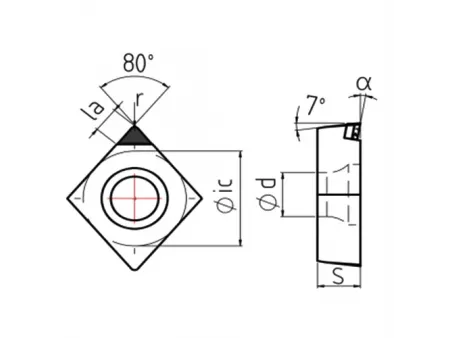 Токарные PCD пластины типа CCGW