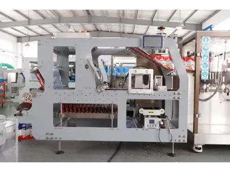 Горизонтальная фасовочно-упаковочная машина для пакетов дой-пак с одной дозирующей головкой