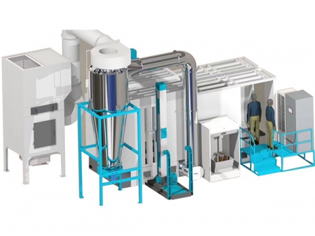 Покрасочная камера для нанесения порошкового покрытия (быстрая смена цвета)