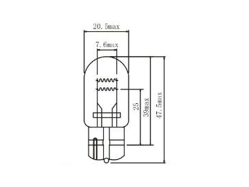 Галогенная лампа T20 W21/5W