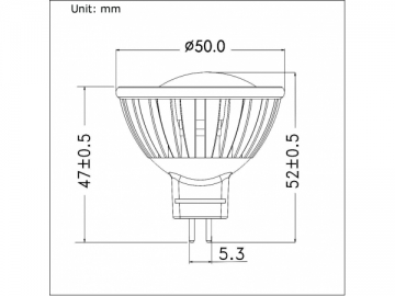 Светодиодная точечная лампа MR16, GU5.3